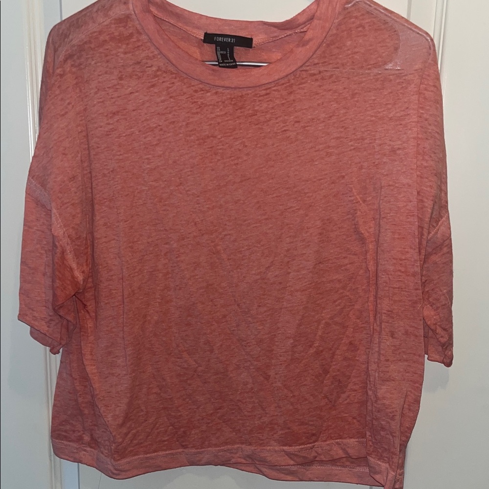 Forever 21 Coral Short Sleeve Tee